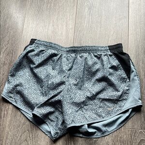 Nike Women's Athletic Shorts in Light Blue/ Gray with Black Trim